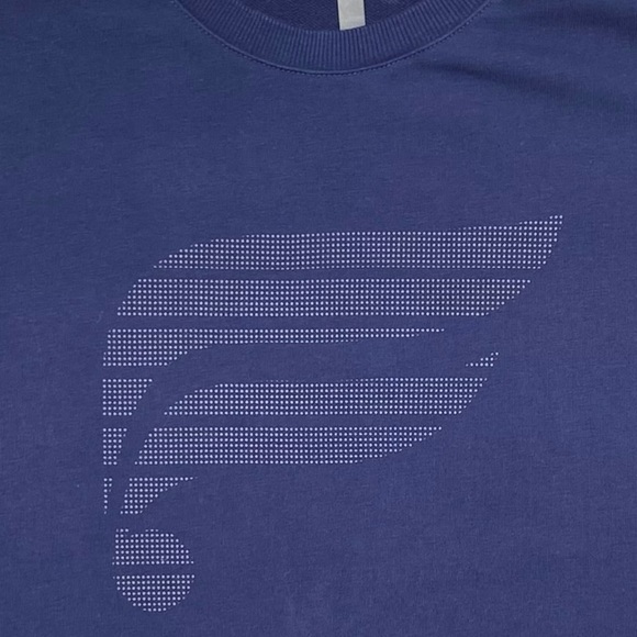 Fabletics Mens The Courtside Crew Navy Reflective Dot Logo French Terry Crew XXL - Picture 5 of 13